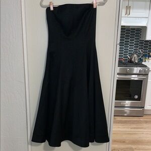J Crew Tuxedo Elegant Black Wool Strapless Dress | 2